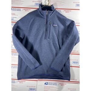 Patagonia Better Sweater 1/4 Quarter Zip Pullover Jacket Knit Fleece Navy Sz L